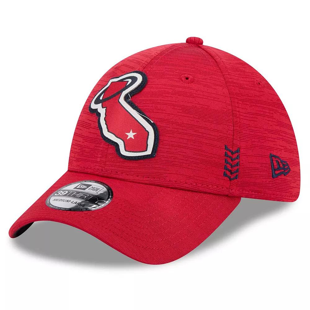 Men's New Era  Red Los Angeles Angels 2024 Clubhouse 39THIRTY Flex Fit Hat, Size: Large/XL Product Image