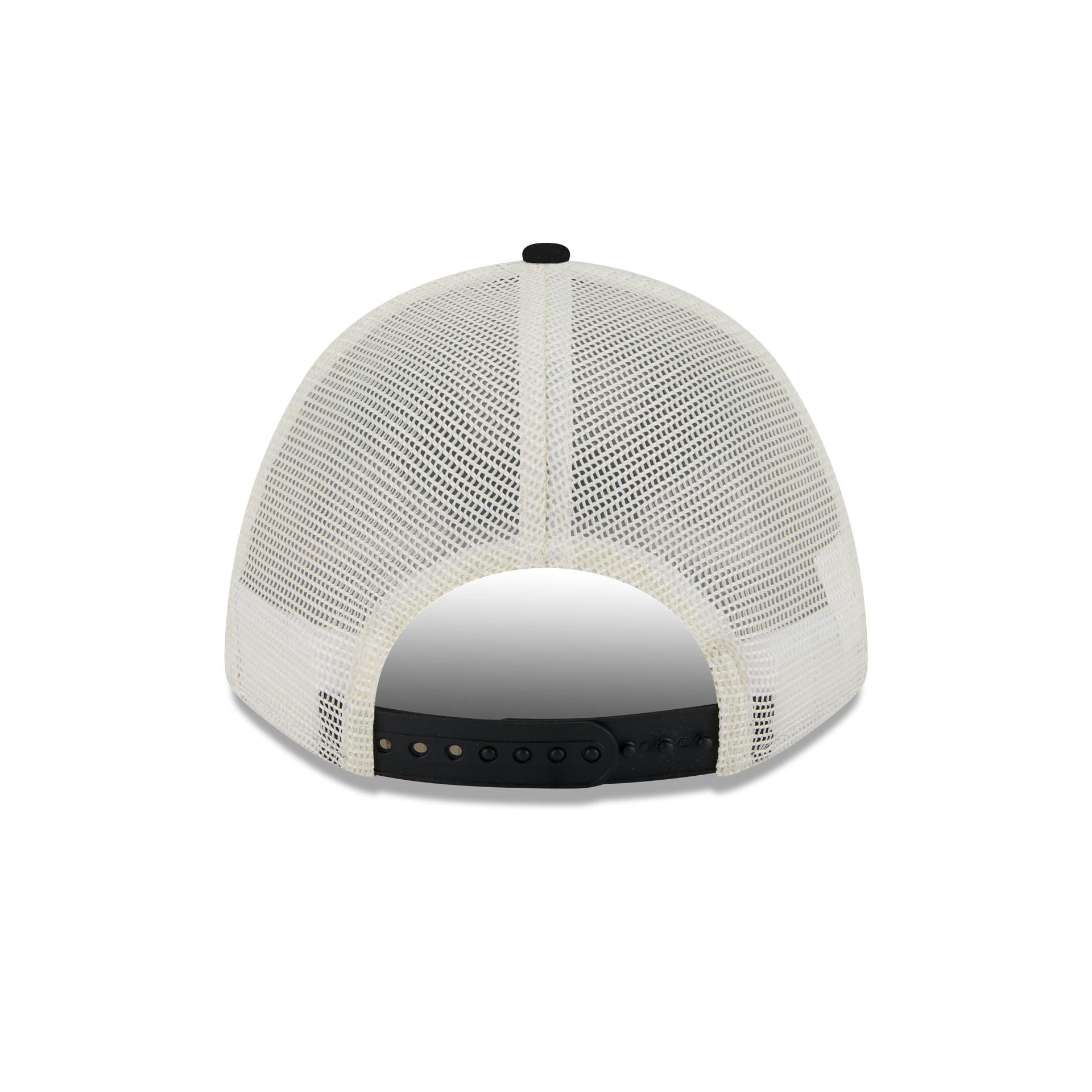 Miami Heat Chrome Arch 9FORTY M-Crown A-Frame Trucker Hat Male Product Image