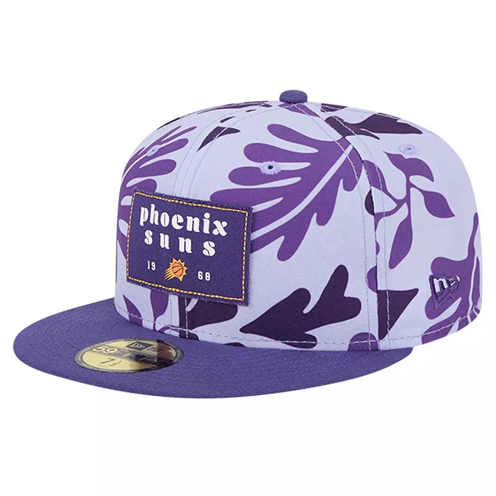 Men's New Era Purple Phoenix Suns Palm Fronds 2-Tone 59FIFTY Fitted Hat, Size: 7 1/2, Phx Purple Product Image