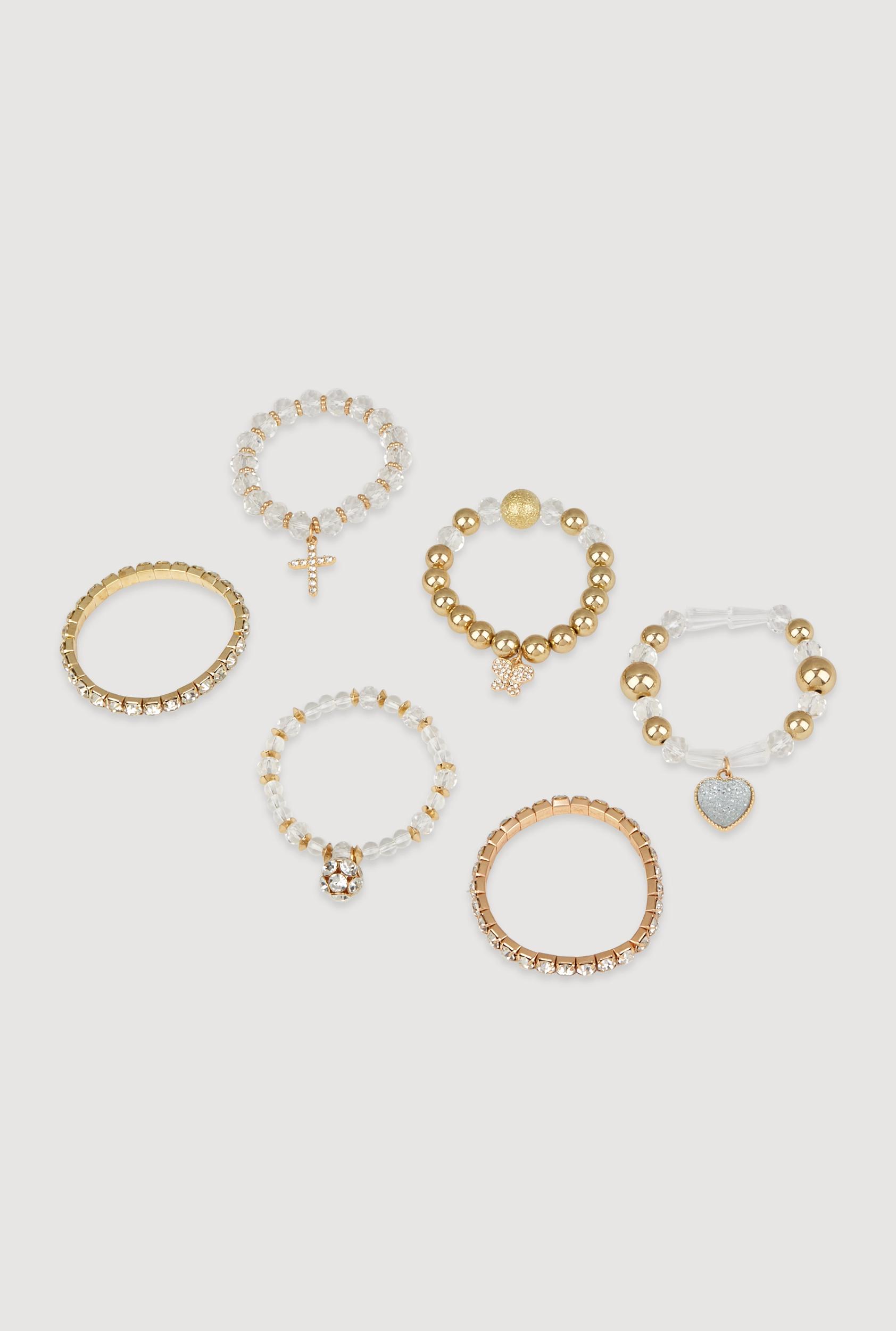 Metallic Hoop Earrings Set of 6 Male Product Image