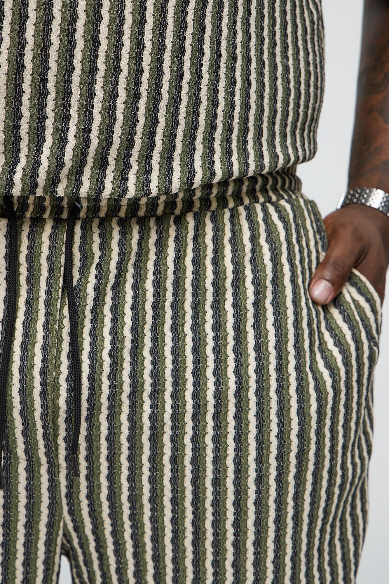 Timberland Drawstring Zig Zag Shorts - Black/Green Product Image