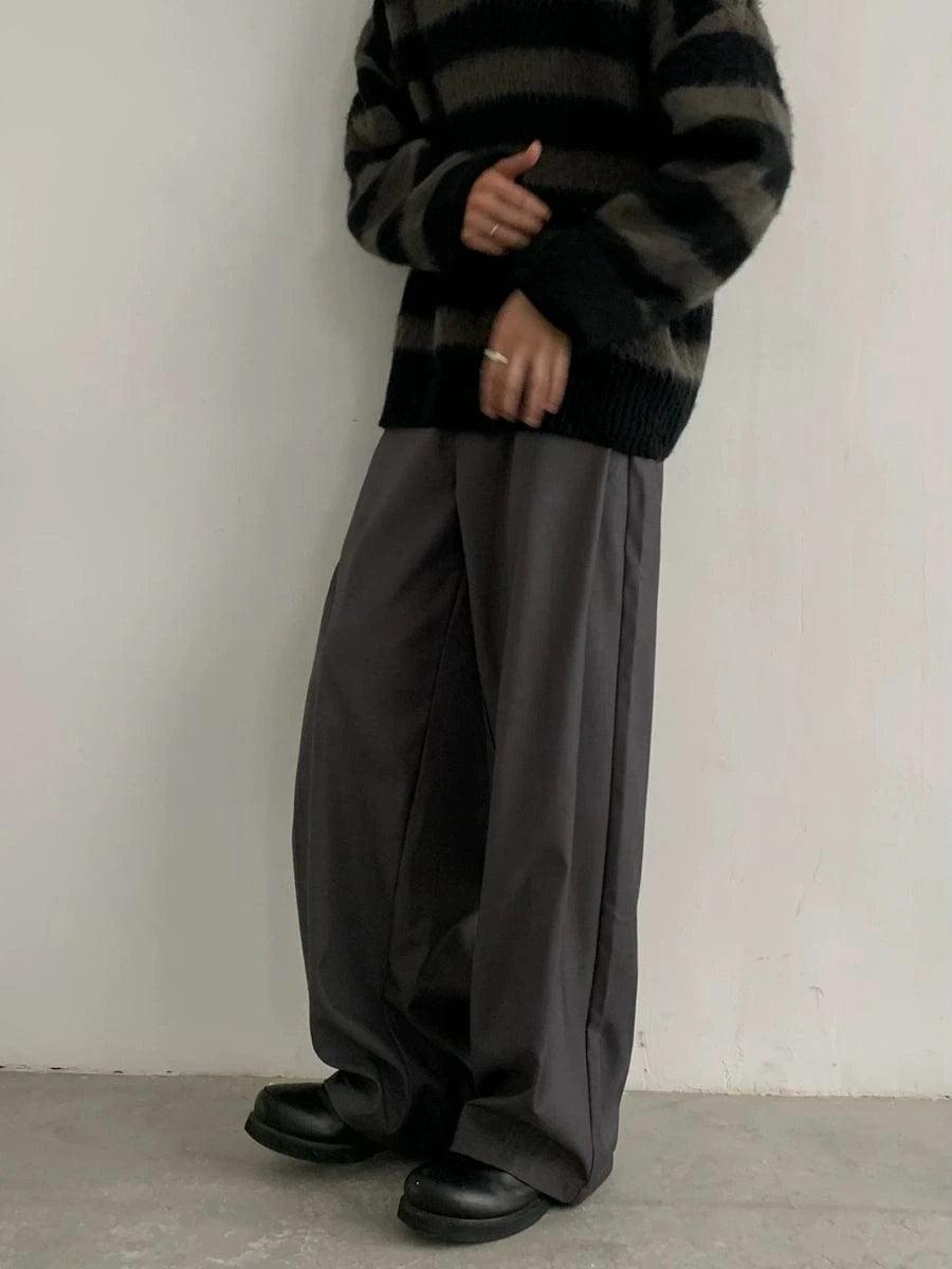 RT No. 18815 PLEATED WIDE STRAIGHT PANTS Product Image
