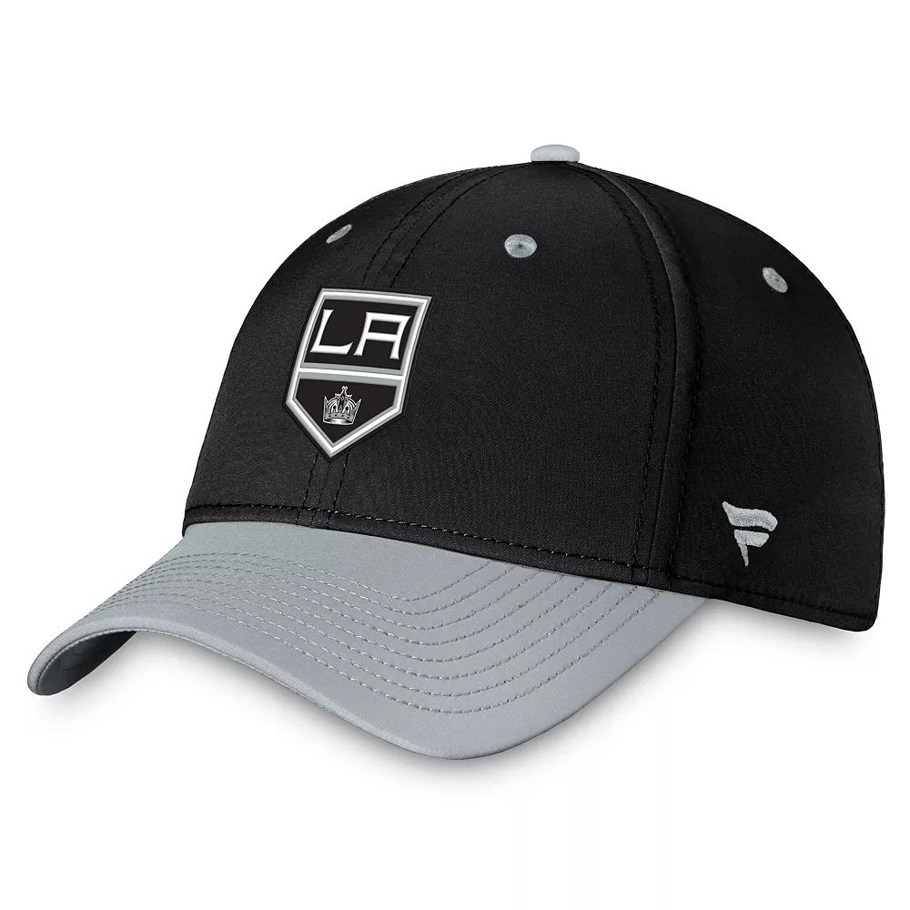 Men's Fanatics Branded  Black/Silver Los Angeles Kings Authentic Pro Rink Two-Tone Flex Hat, Size: Small/Medium, Kgs Black Product Image