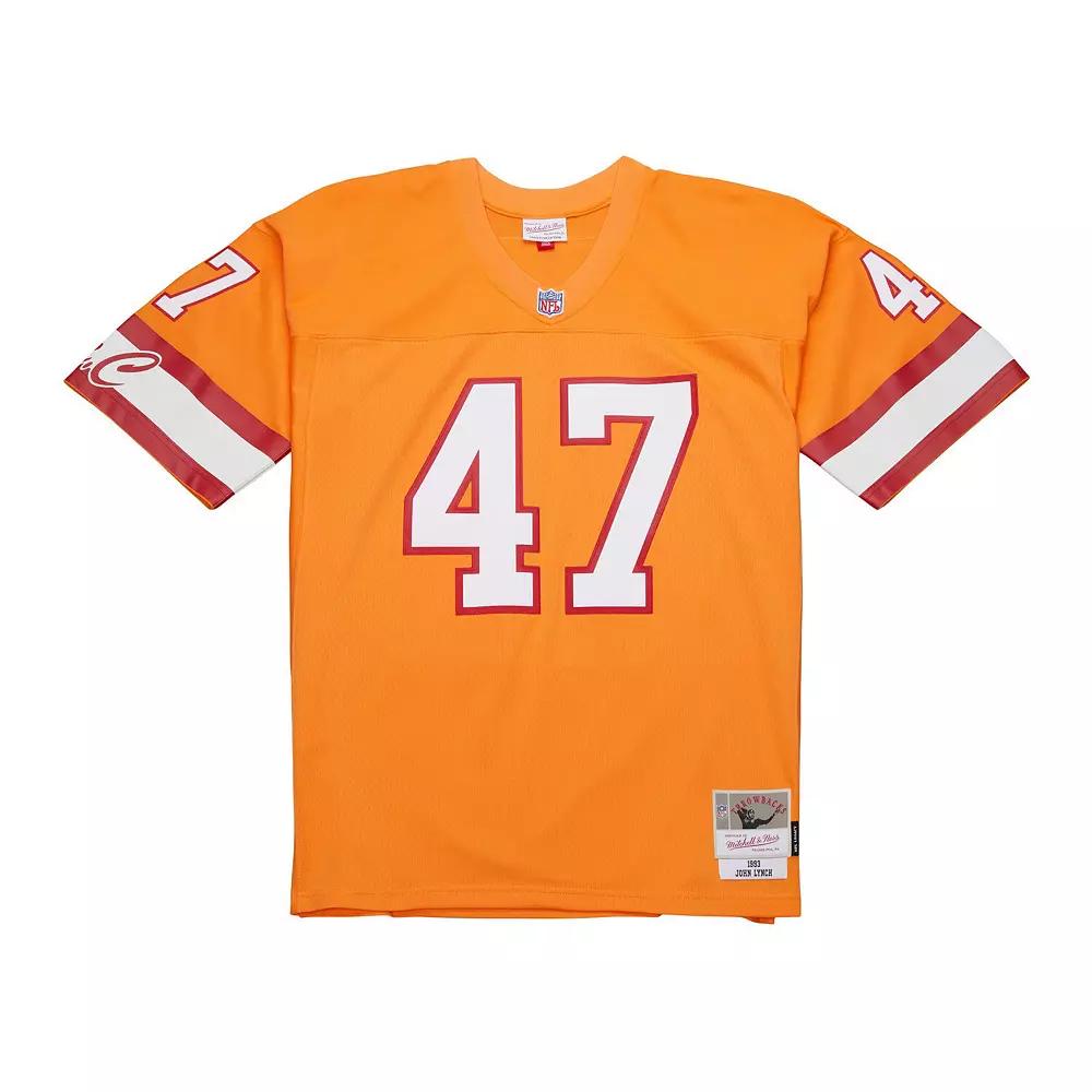 Men's Mitchell & Ness John Lynch Orange Tampa Bay Buccaneers 1993 Legacy Replica Jersey,  Product Image