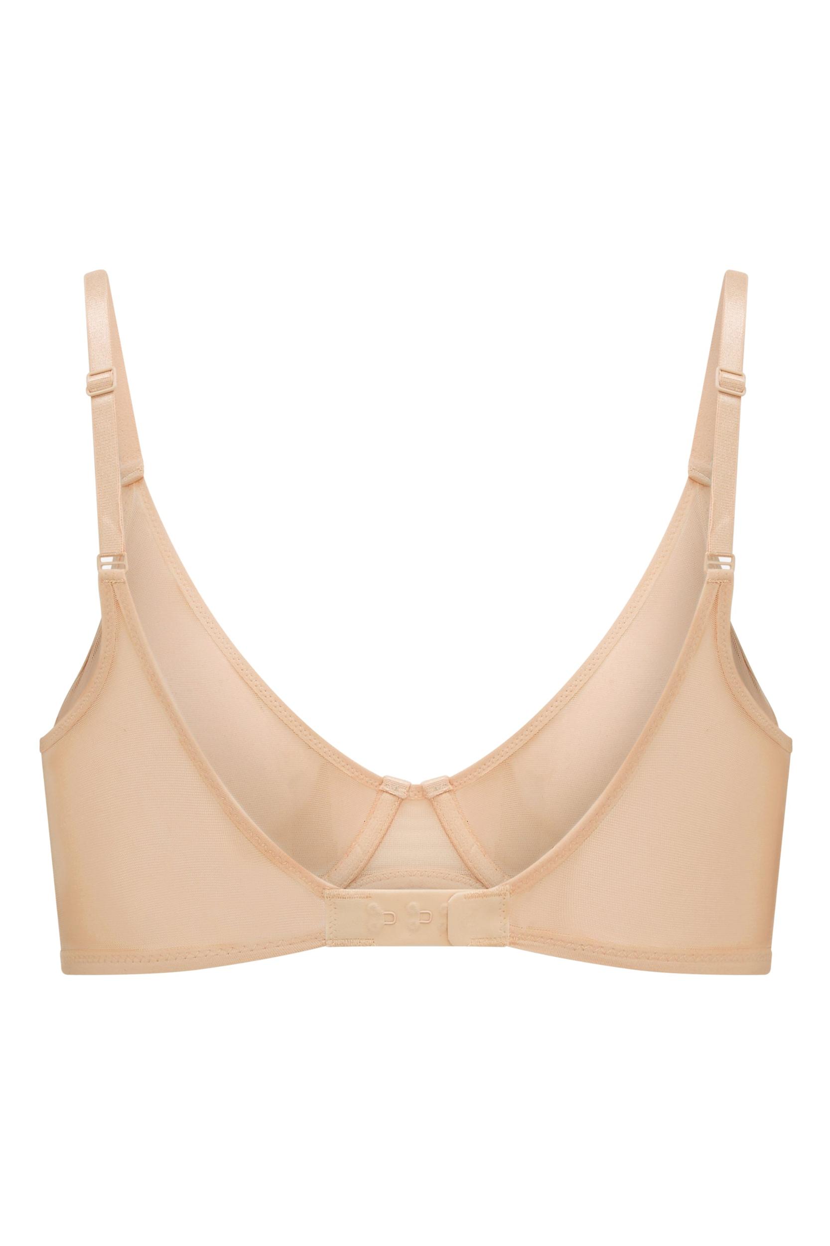 Soft Mesh Single Layer Underwired Bra in Beige Product Image