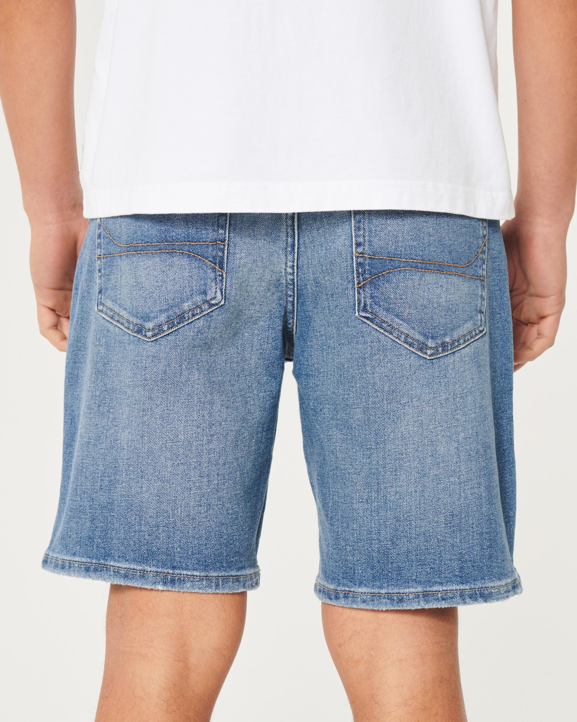 Light Wash Loose Denim Shorts 9" Product Image