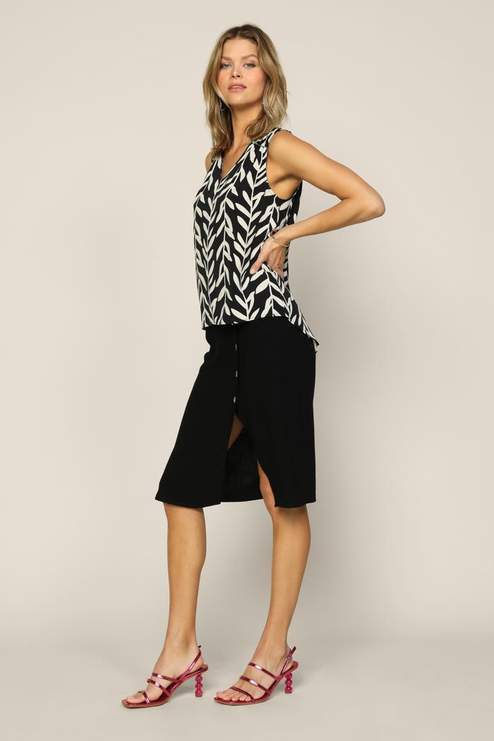 Button Down Midi Skirt Product Image