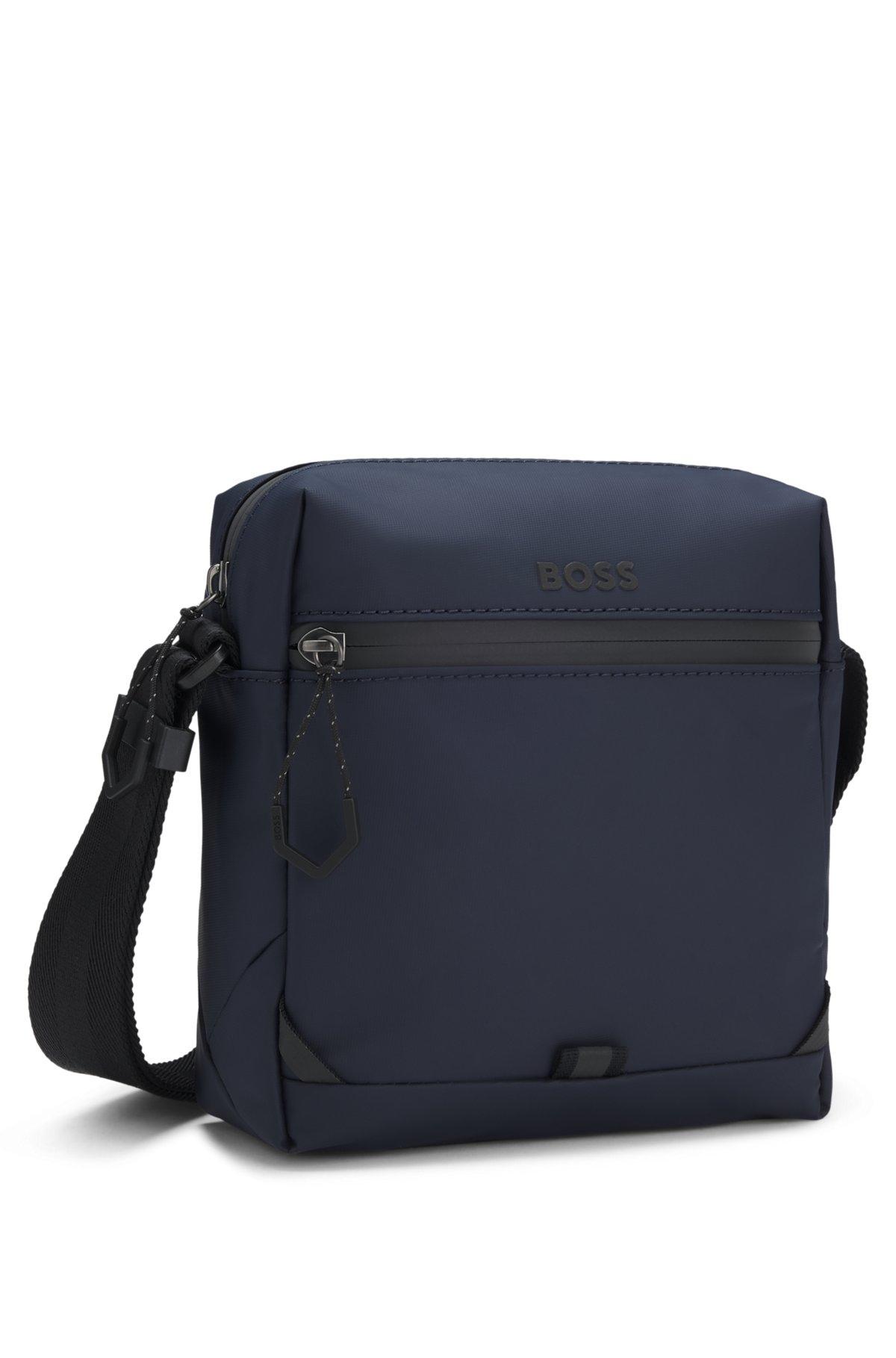 Reflective-detail reporter bag in faux leather Product Image