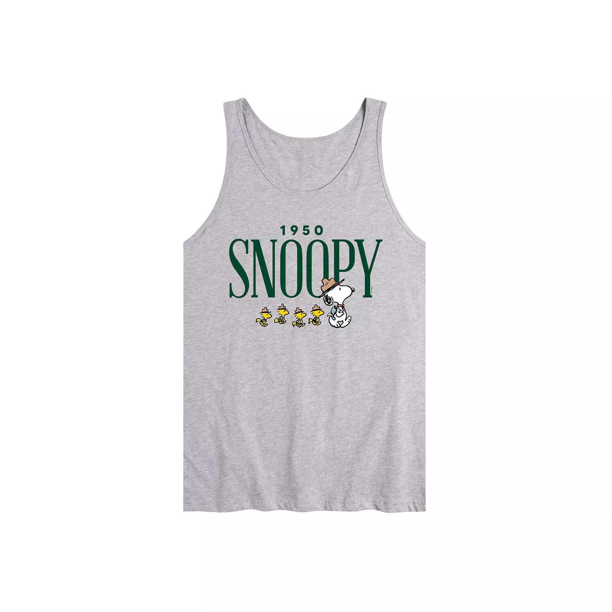 Men's Peanuts Snoopy 1950 Camping Tank Top Top,  Product Image