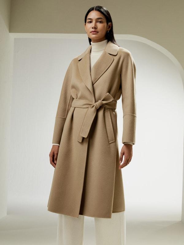Double-faced Wool-blend Robe Coat Product Image