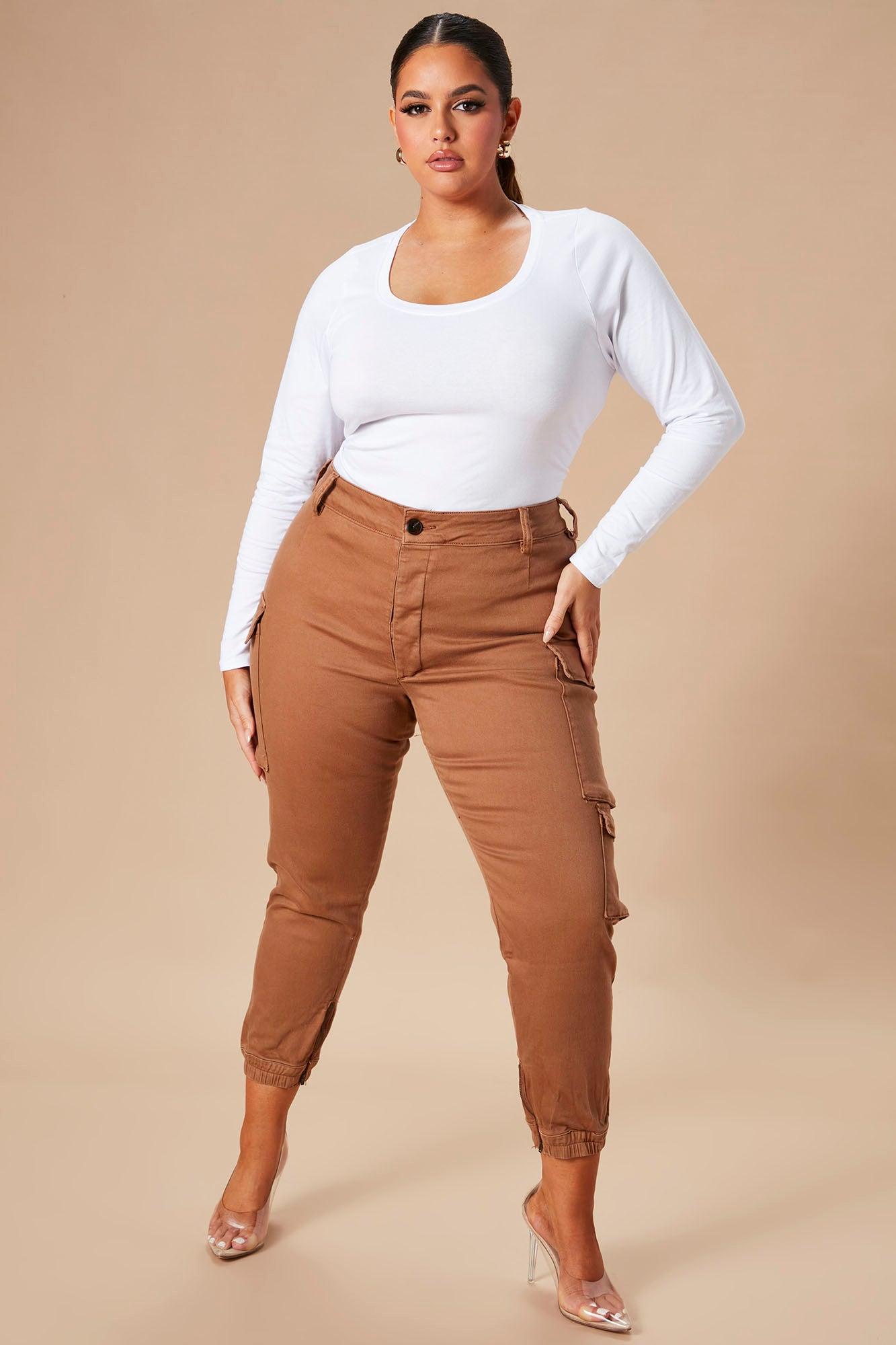 Kalley Cargo Pants - Tan Product Image