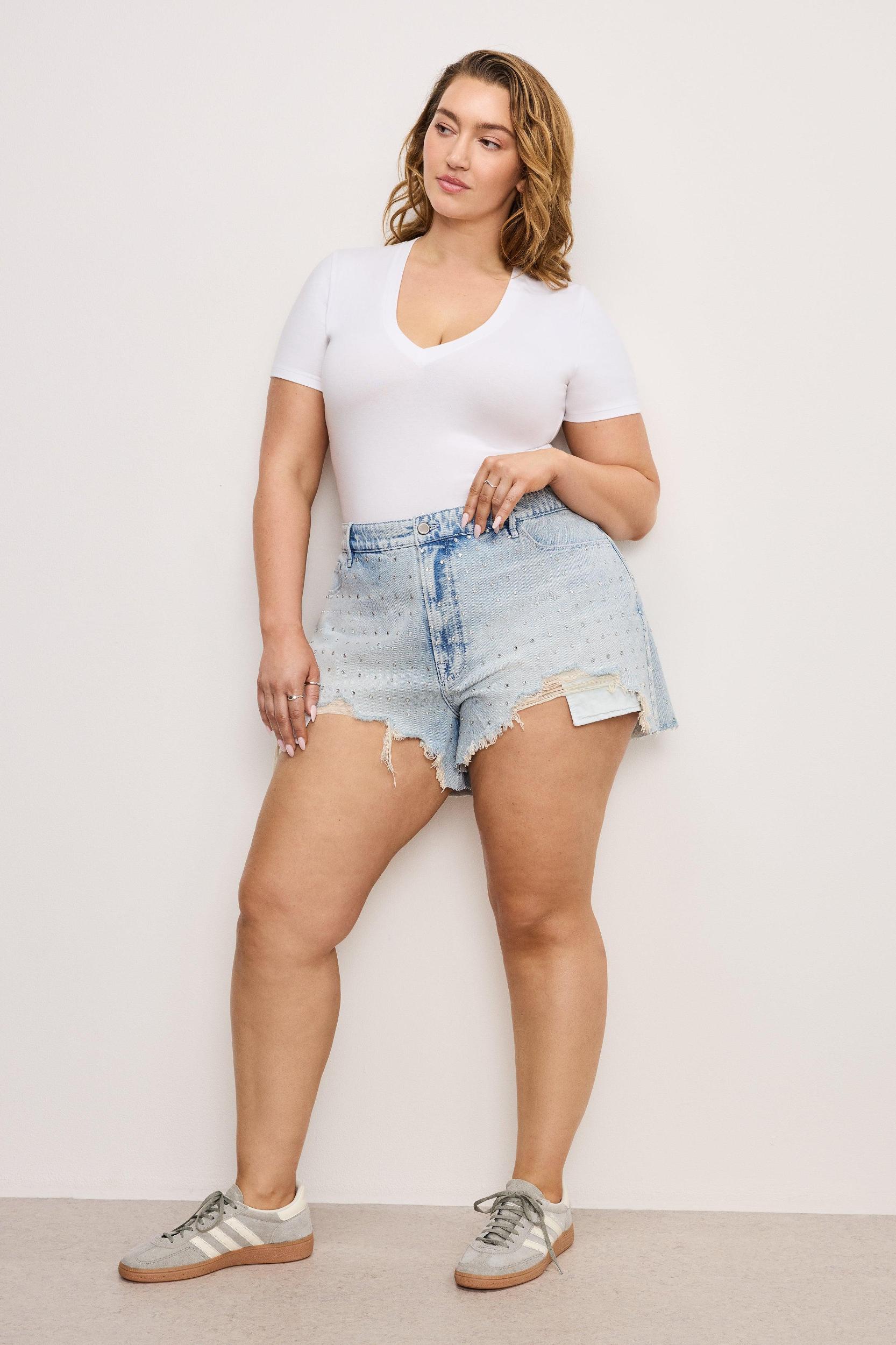 SUPER STRETCH DEEP V BODYSUIT | WHITE001 Product Image