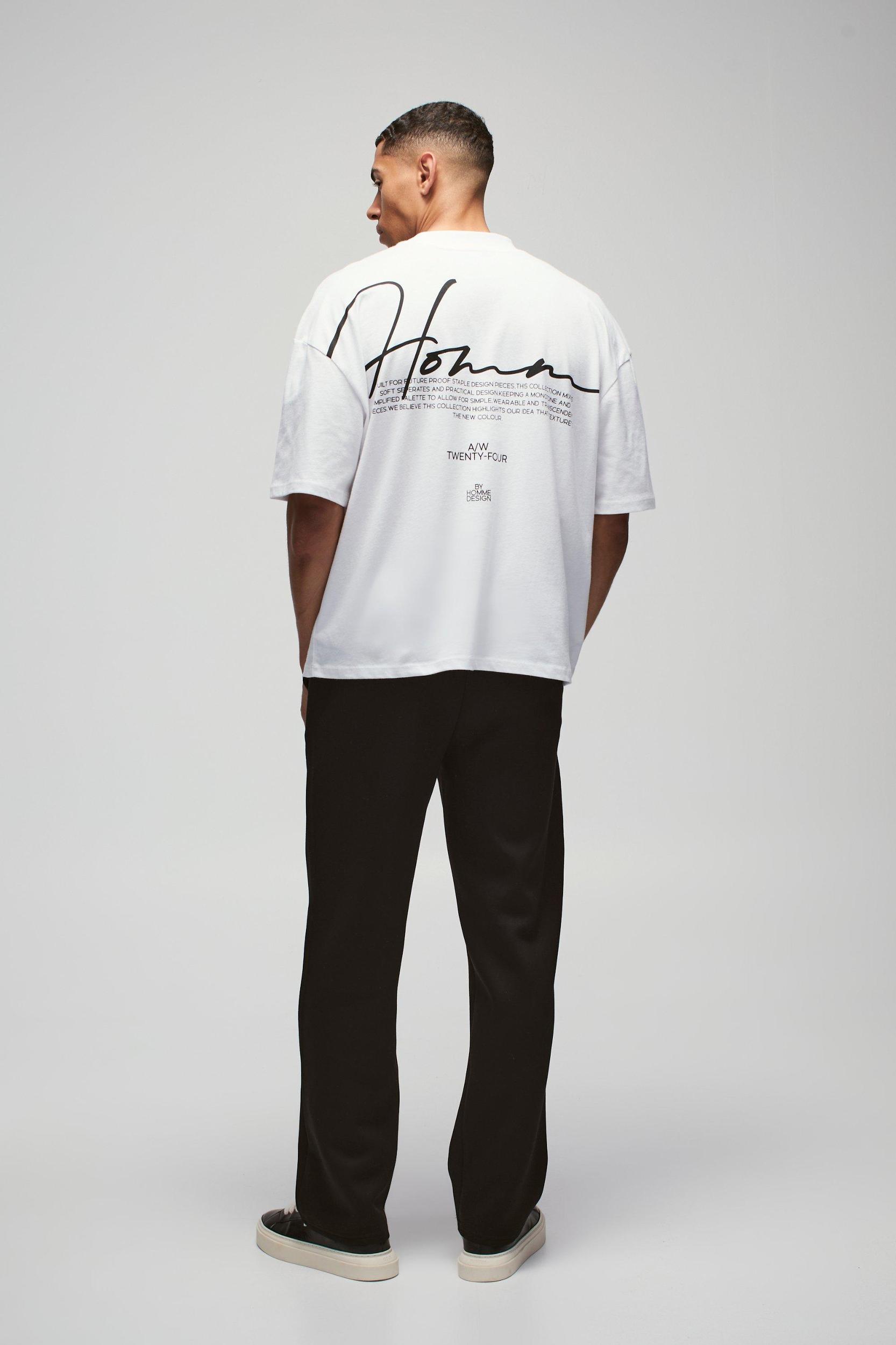 Oversized Boxy Heavyweight Peached Embroidered T-shirt | boohooMAN USA Product Image