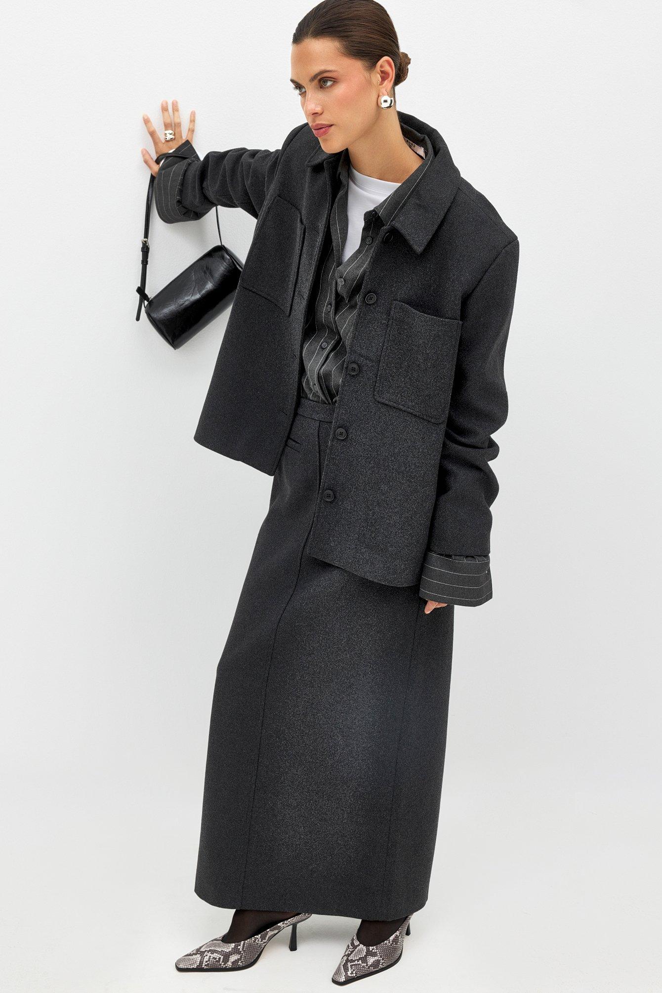 Wool Blend Maxi Skirt Product Image