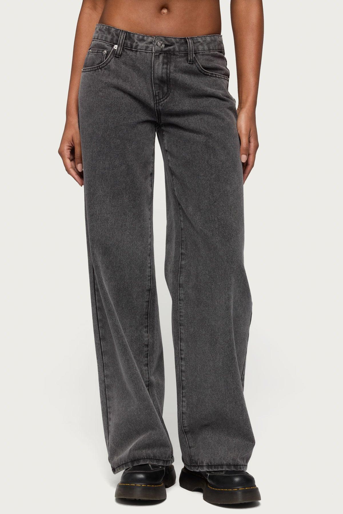 Tall Raelynn Washed Low Rise Baggy Jeans Product Image