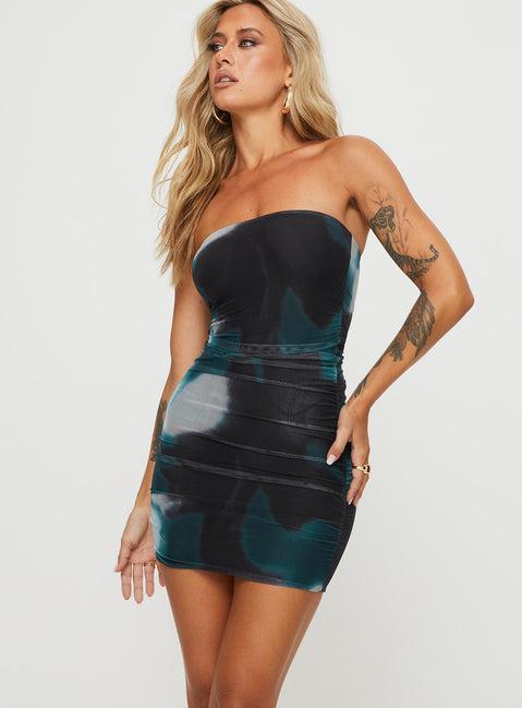 Kalena Mini Dress Navy Multi Product Image