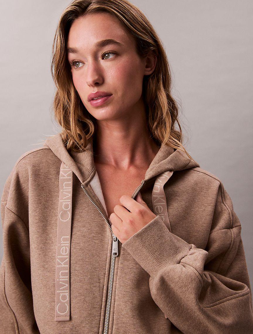 Logo Tape Zip Relaxed Hoodie  Product Image