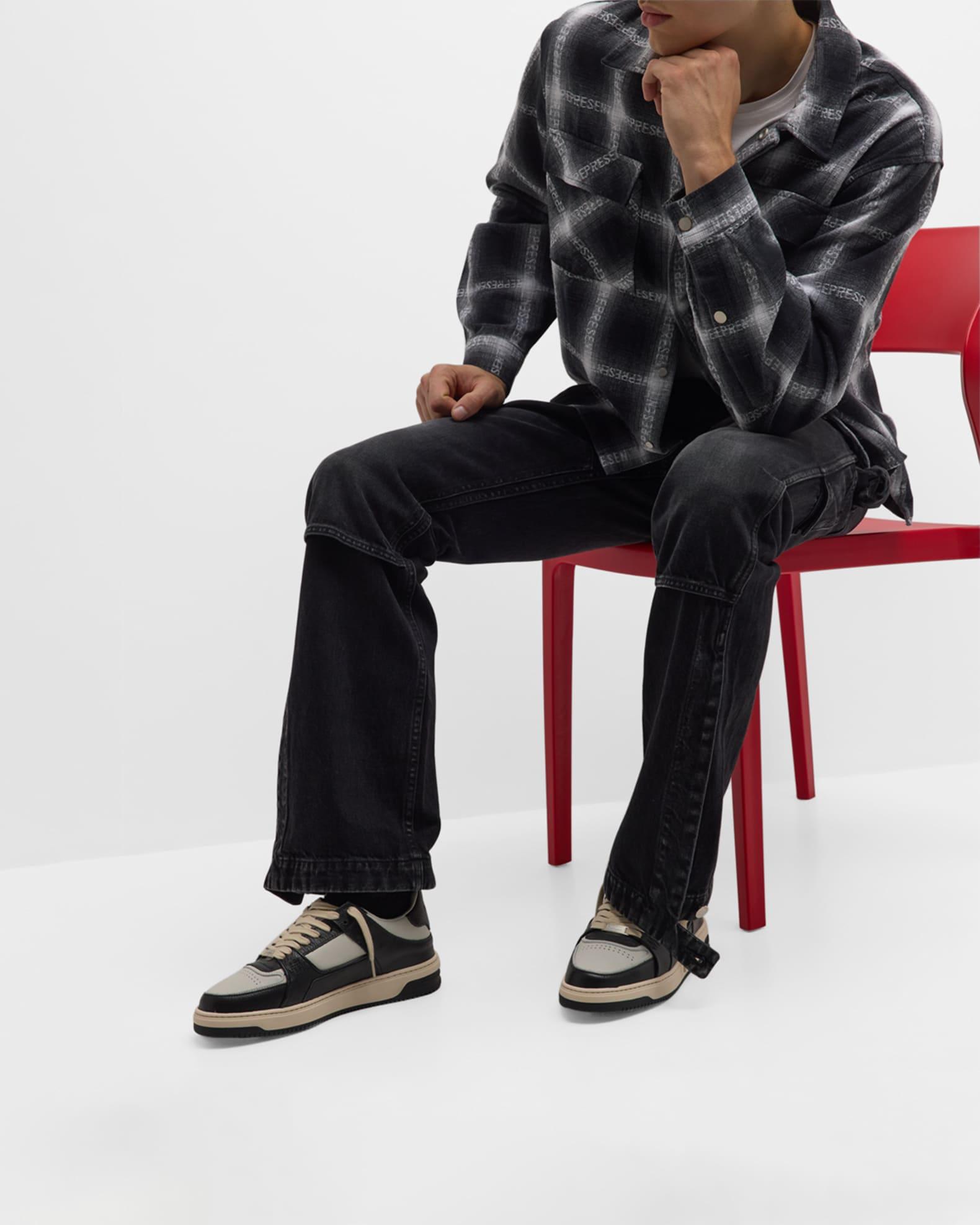 Men's Apex Bicolor Leather Low-Top Sneakers Product Image