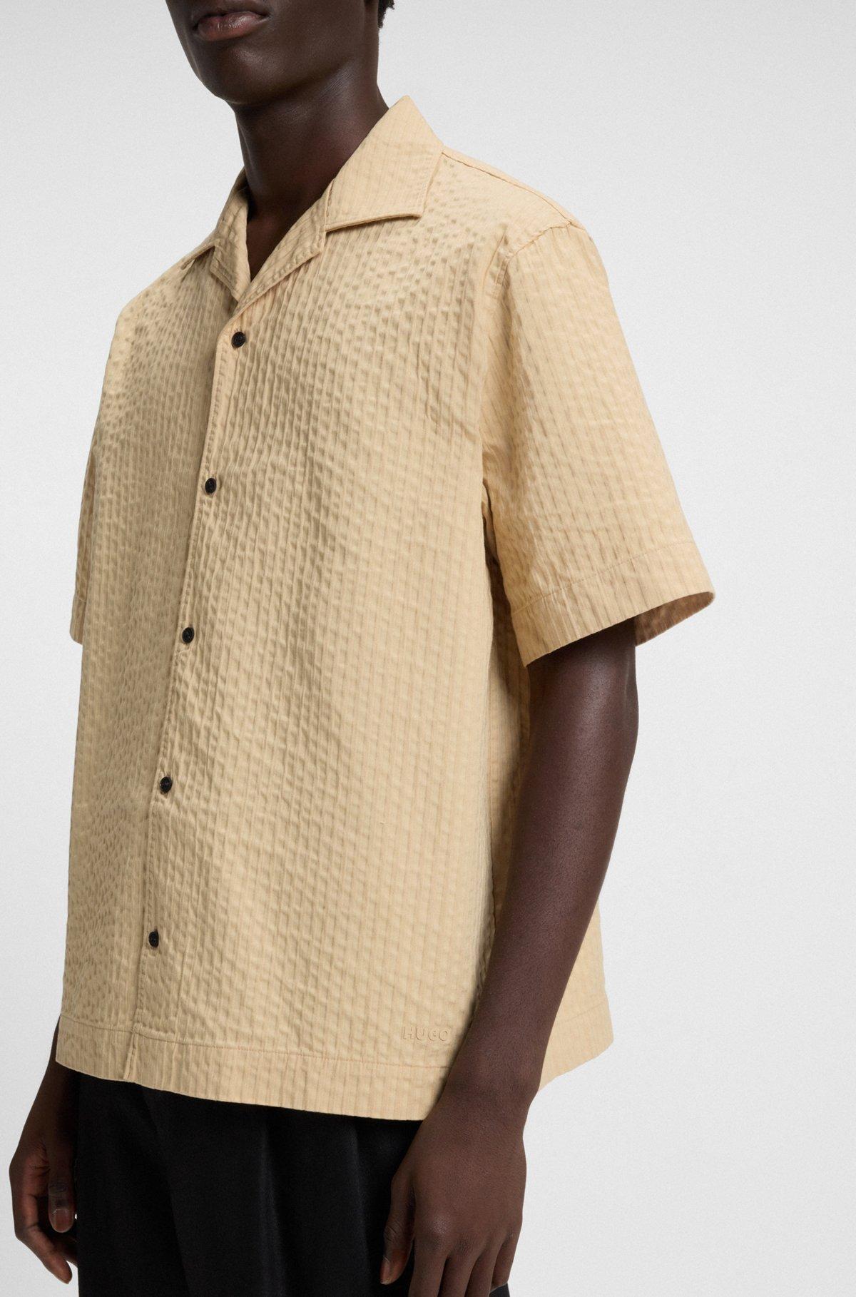 Oversize-fit shirt in cotton seersucker Product Image