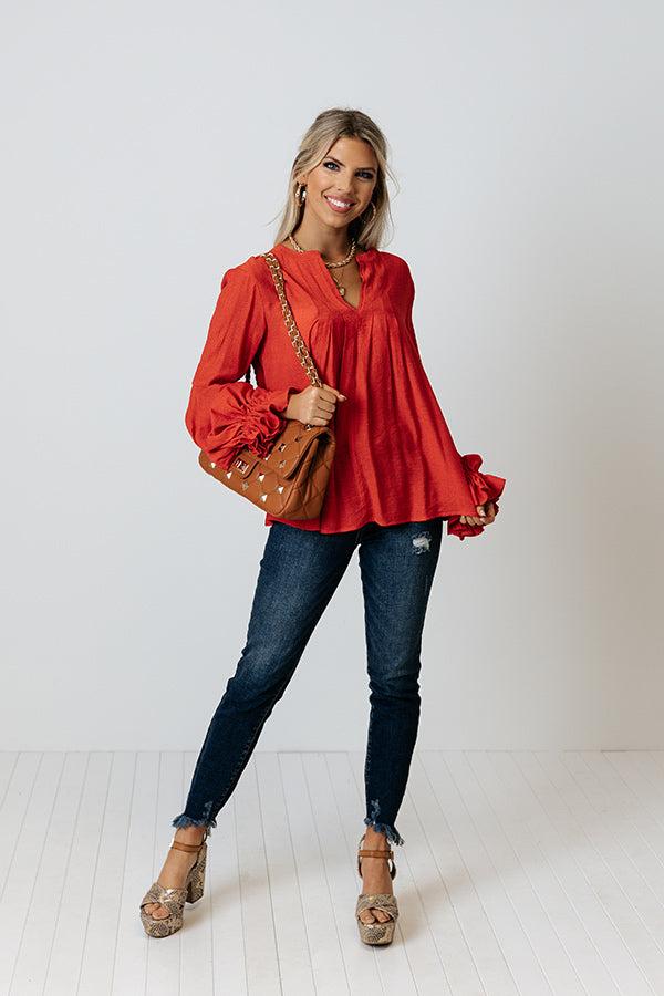 Santa Cruz Chic Shift Top In Tangerine Product Image