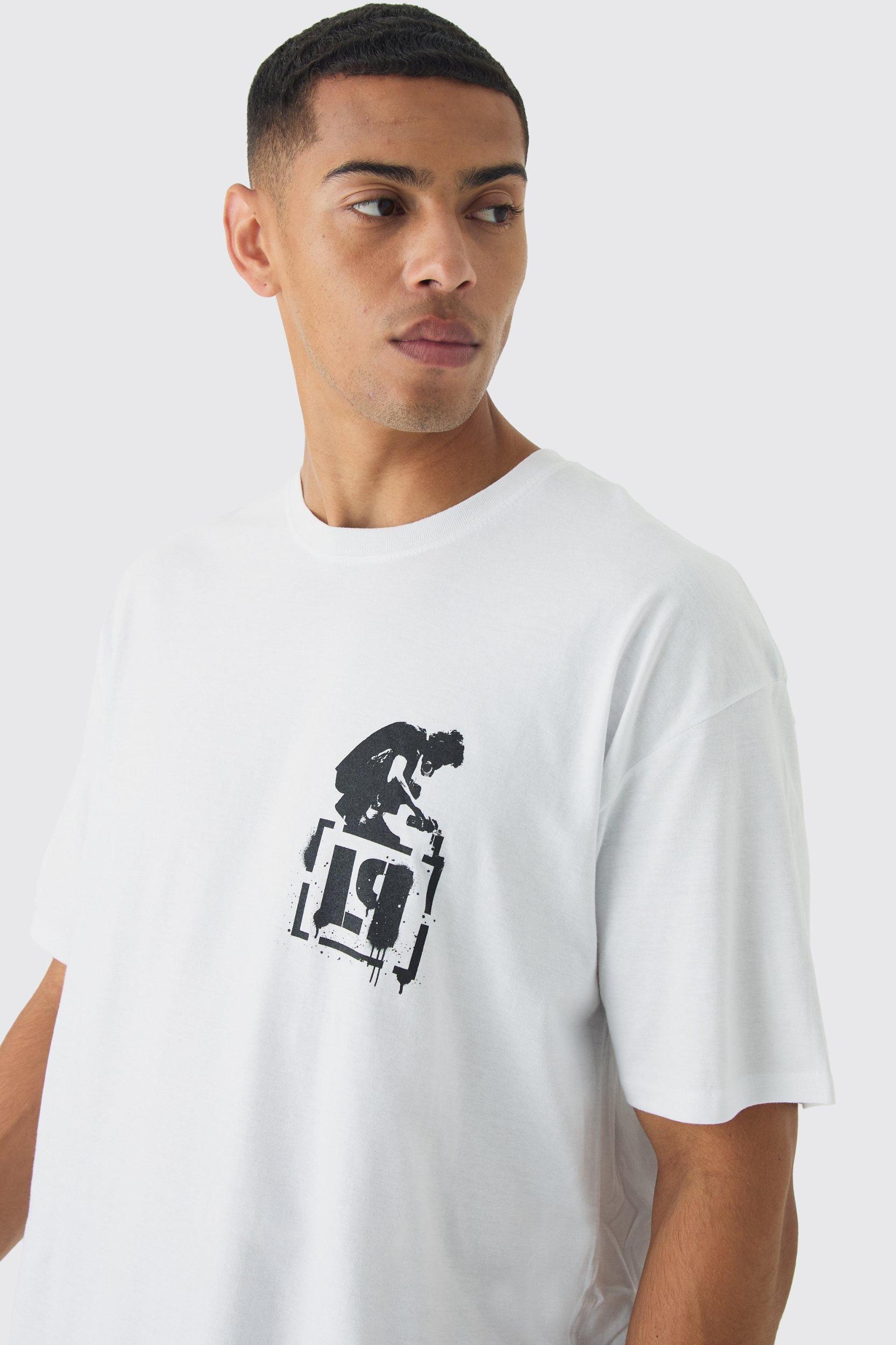 Oversized Linkin Park Band License Print T-Shirt | boohooMAN USA Product Image