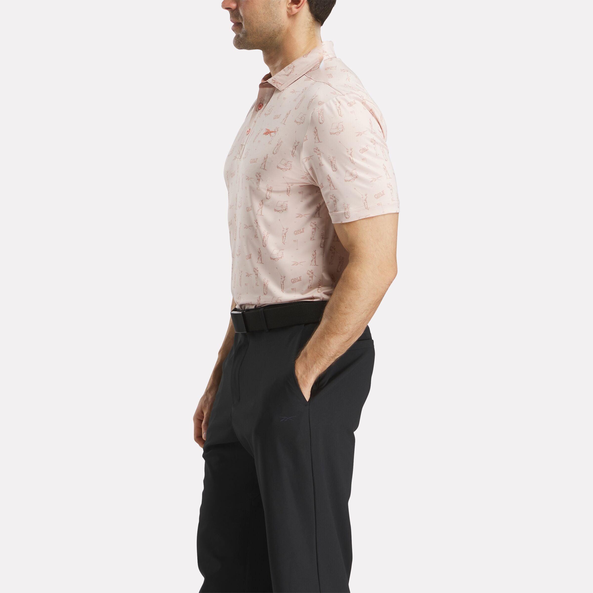 Short Sleeve Tournament Etching Print Polo Shirt Male Product Image