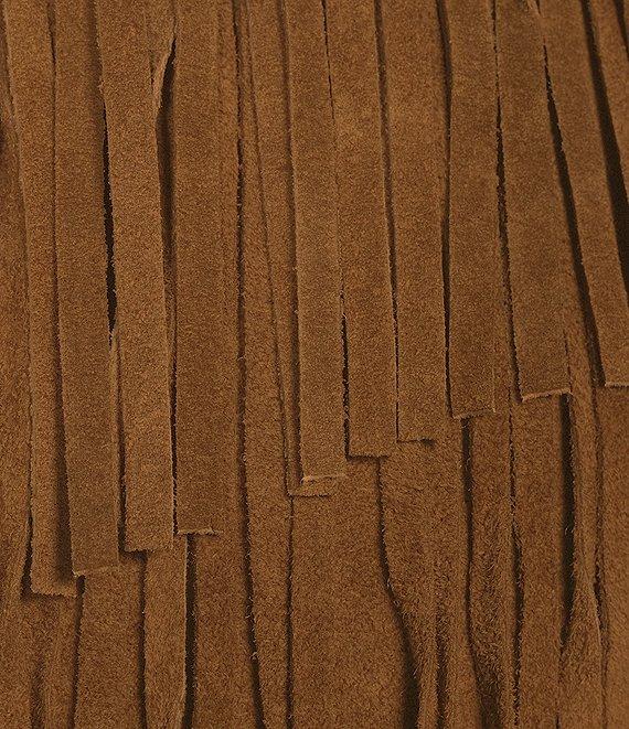 Scully Western Tiered Suede Fringe Mini Skirt Product Image