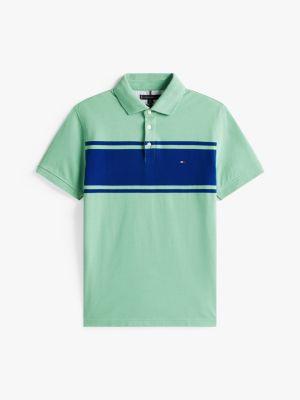 Slim Fit Block Stripe Polo Product Image