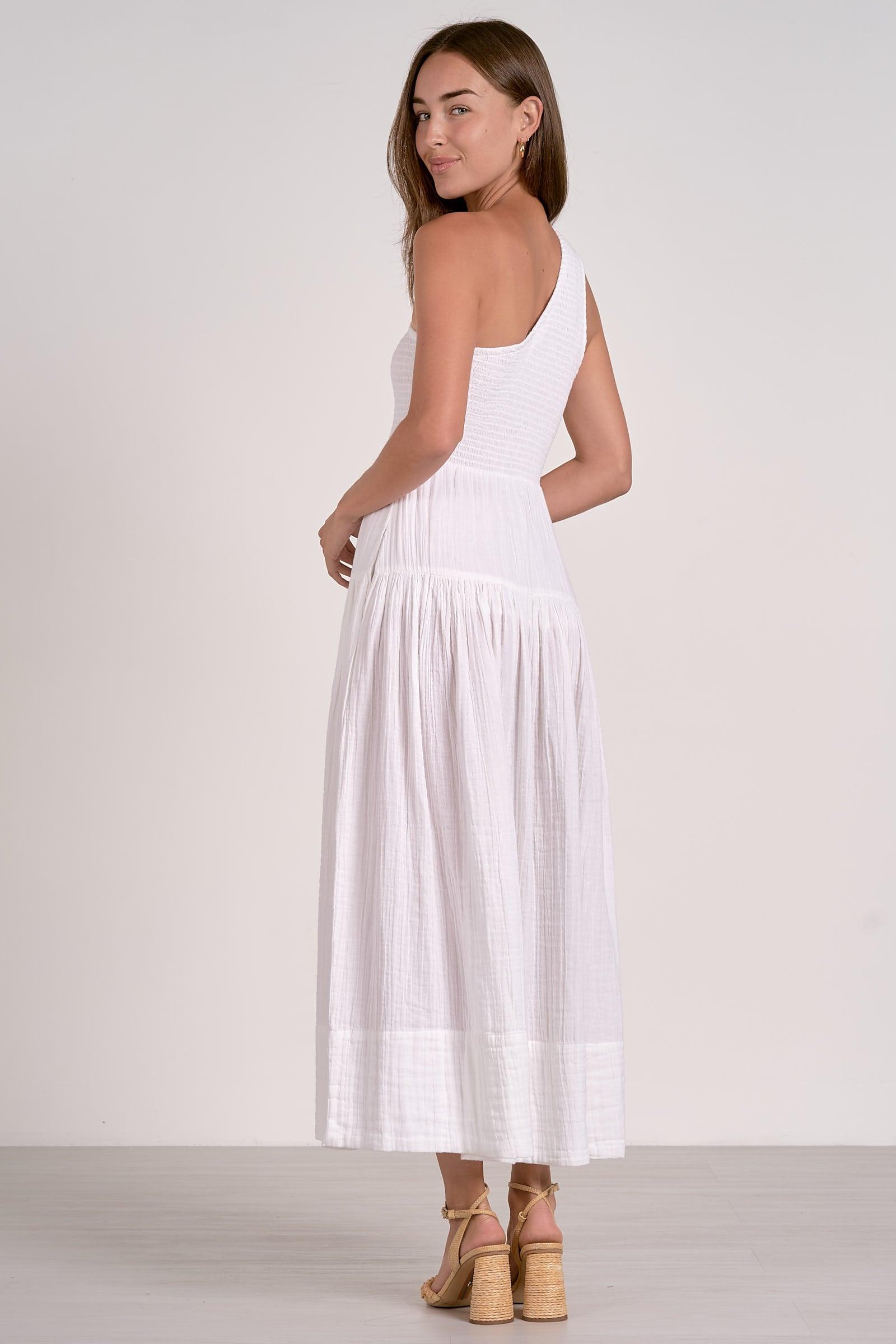Off Shoulder Smocked Maxi Dress Product Image
