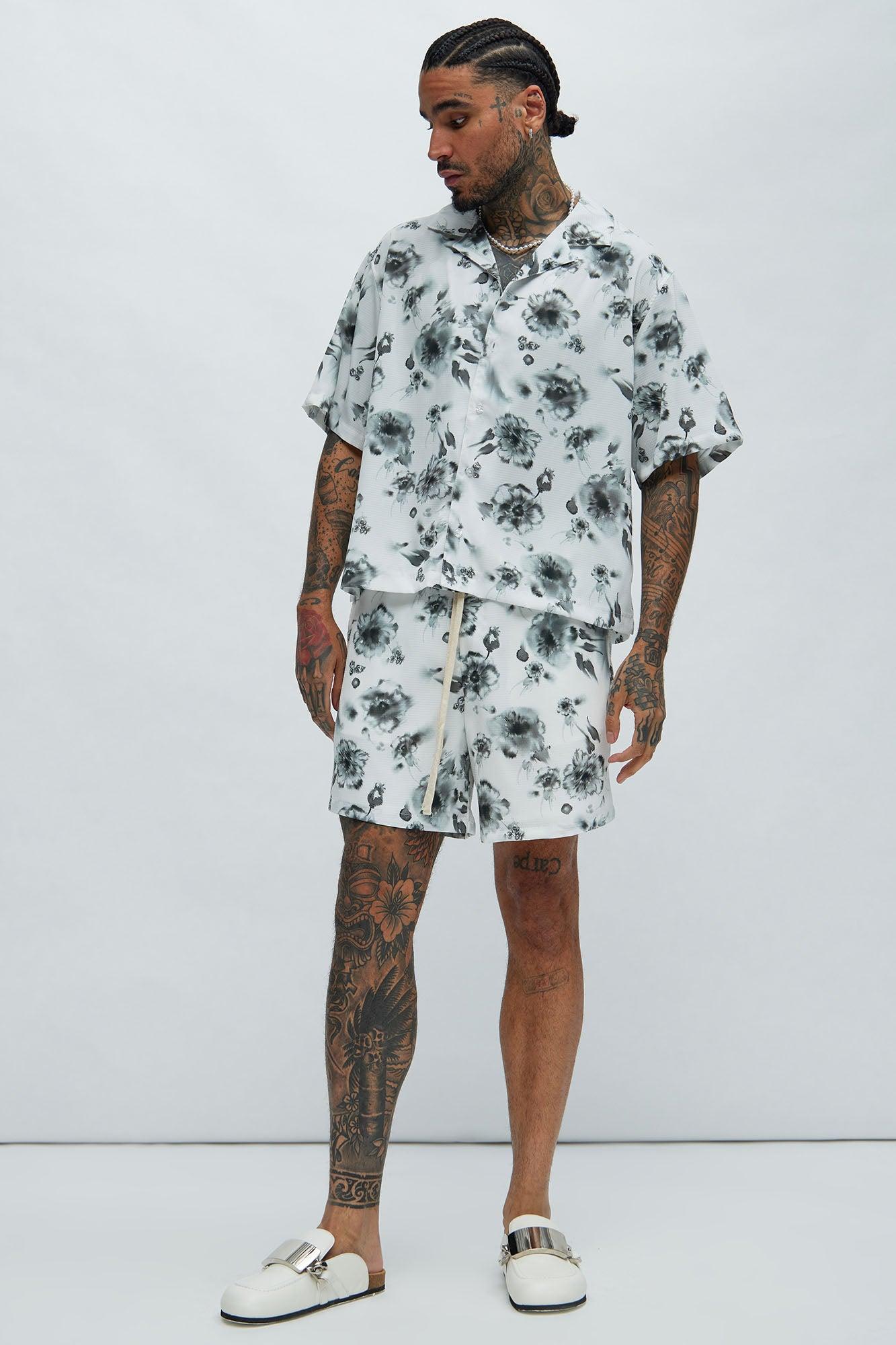 Garth Watercolor Floral Shirt - White/combo Product Image