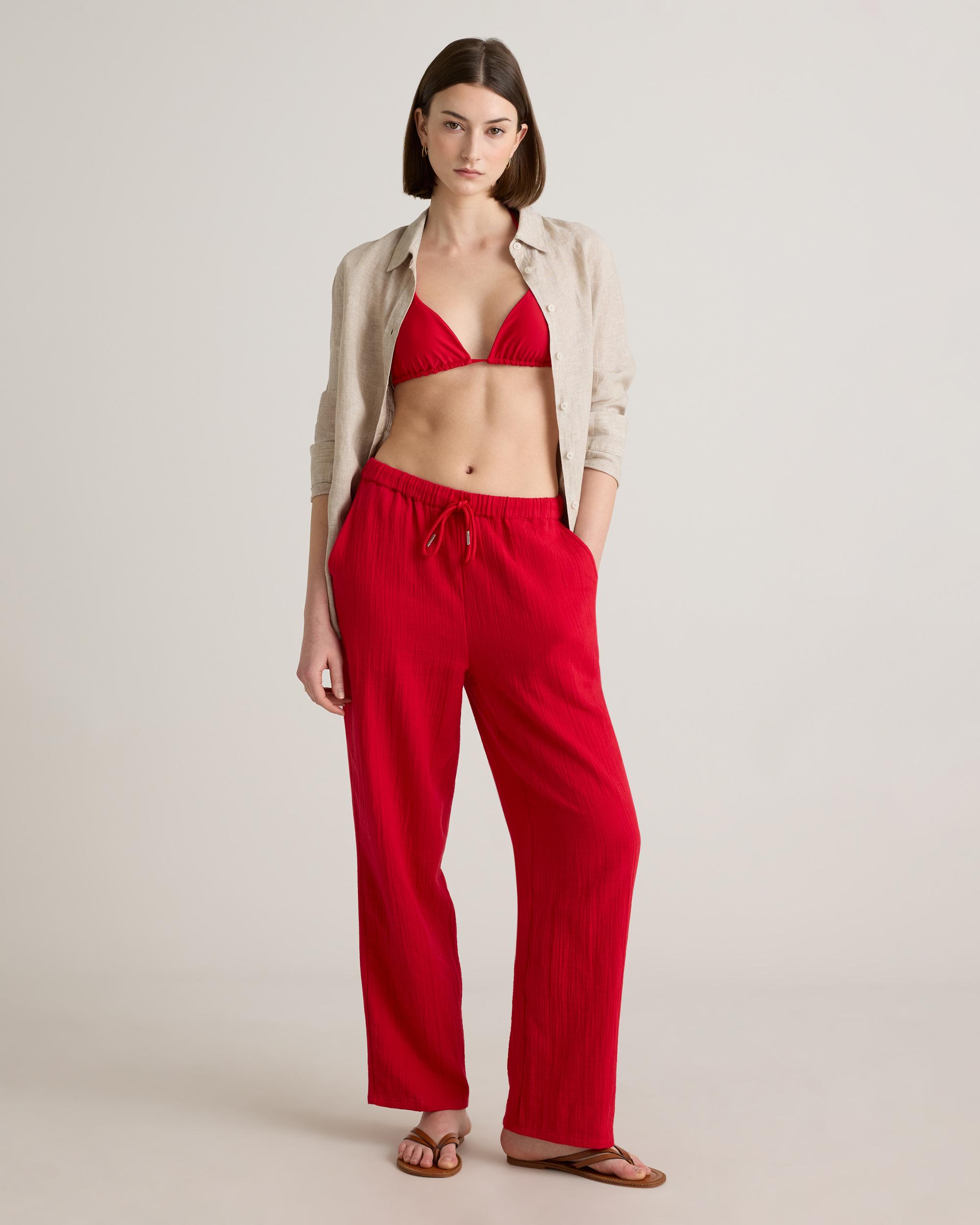 Quince | Women's Gauze Straight Leg Pants Size XL, Organic Cotton Product Image