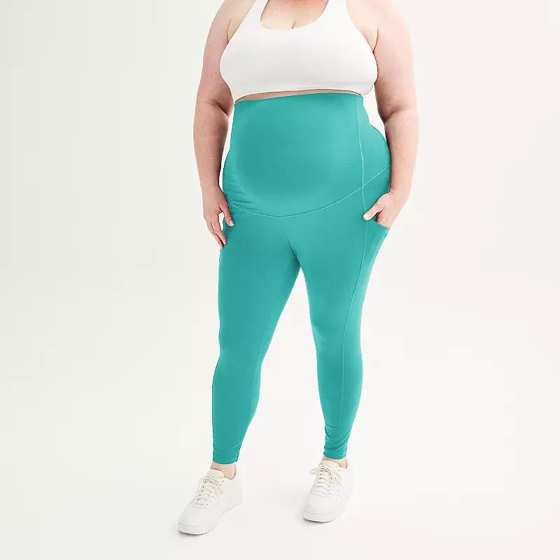 Plus Size Maternity Tek Gear® Ultrastretch 7/8th Leggings, Women's, Size: 2XL, Solomon Product Image