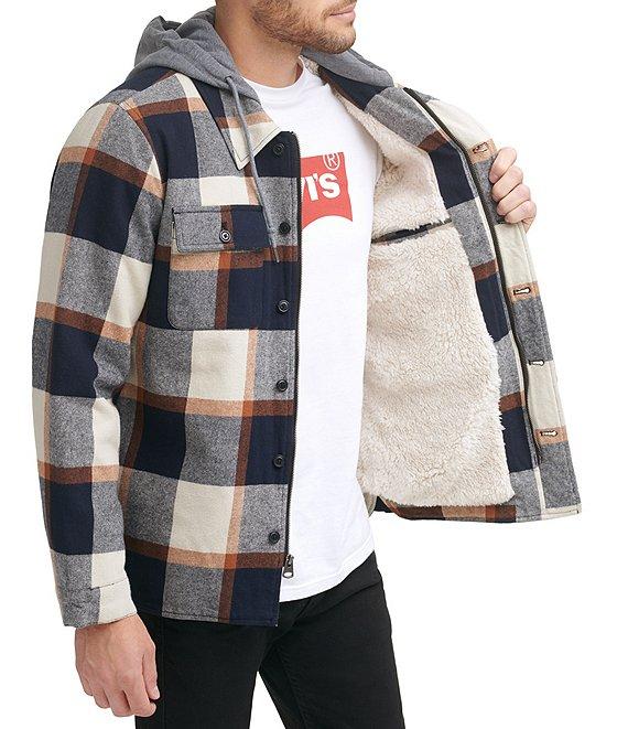 Levi's® Sherpa Lined Multi Plaid Shirt Jacket Product Image