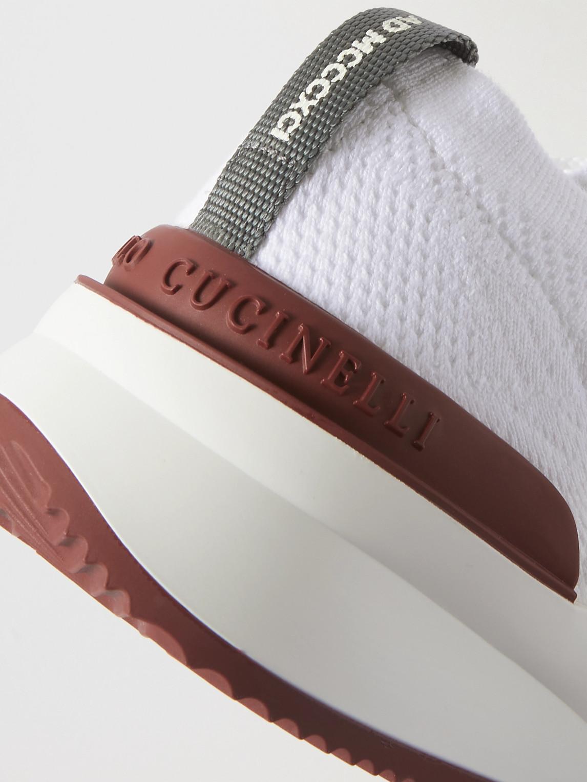 BRUNELLO CUCINELLI Cotton Knit Runners In White Product Image