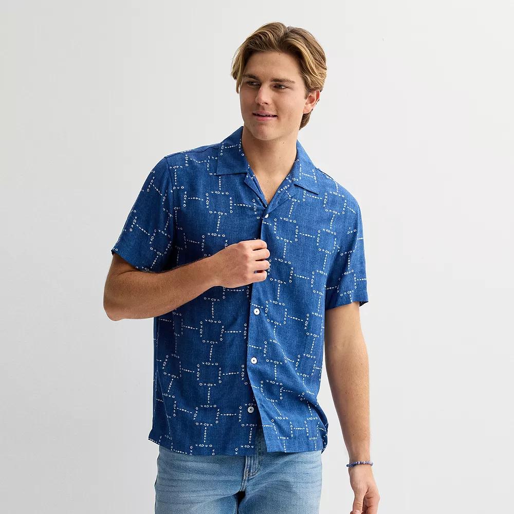 Men's Trinity Coast Camp Shirt, Size: XXL, Navy Blue Product Image