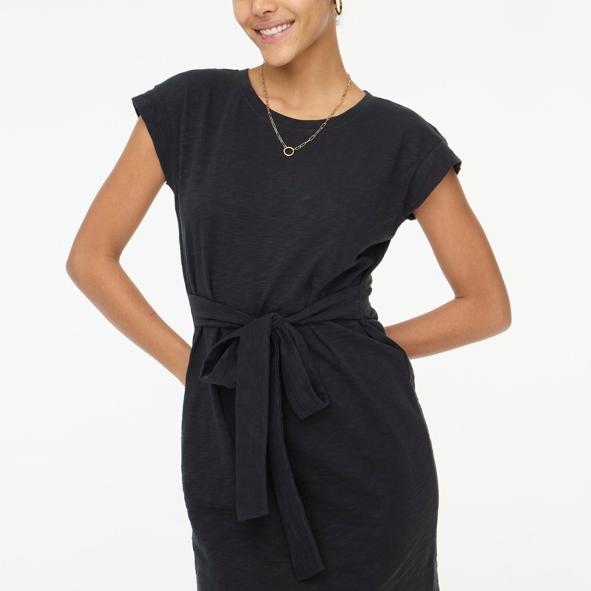 Knit tie-waist mini dress Product Image