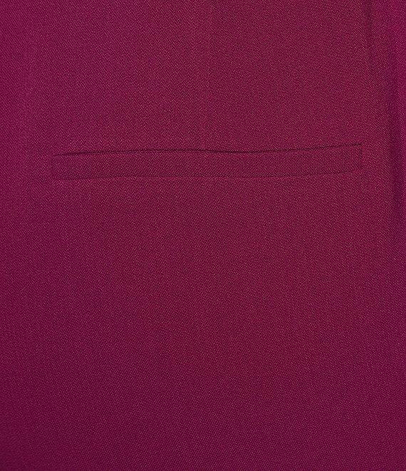 Kasper Plus Size Stretch Crepe Fly Front Slim Leg Coordinating Pants Product Image