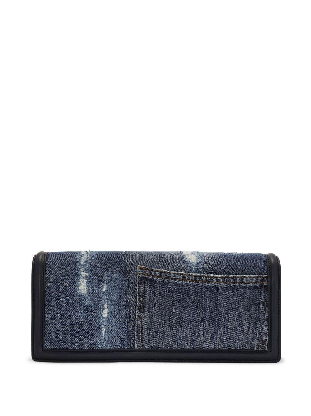 Devotion patchwork-denim shoulder bag Product Image