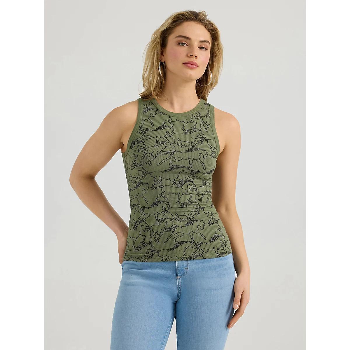 Women's Wrangler Printed Slim Goddess Tank Bandana Product Image