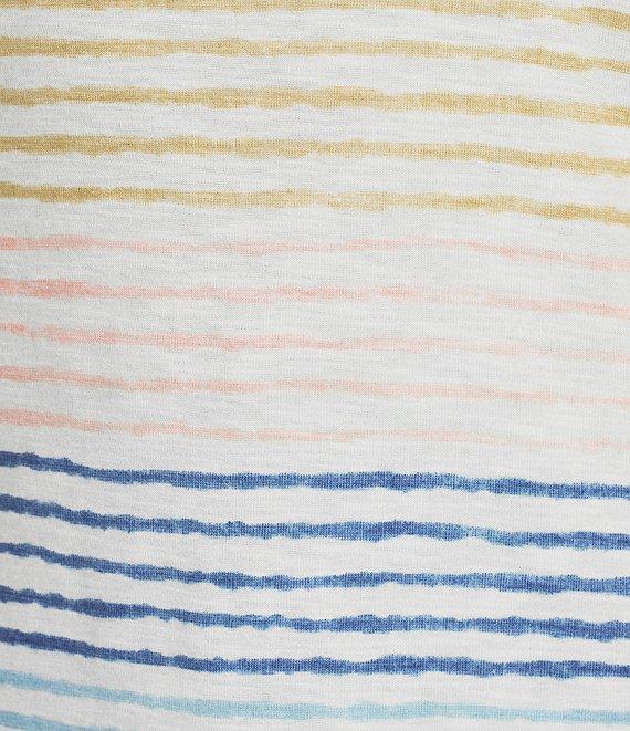 Tommy Bahama Ashby Isles Seabright Stripe Slub Ribbed Knit Crew Neck Short Sleeve Tee Product Image