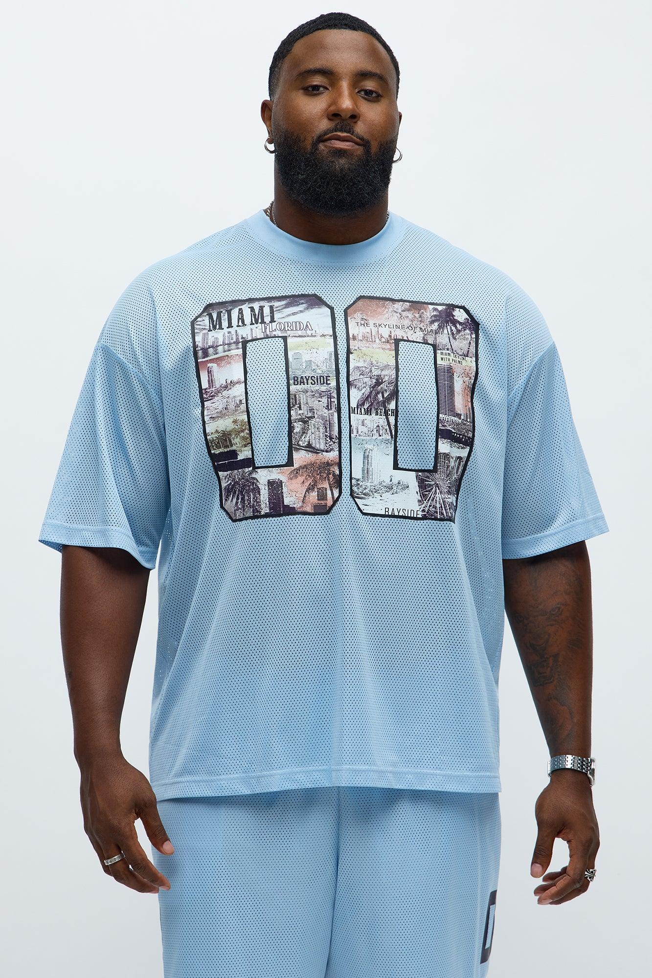 Regular Fit LA To MIA Tshirt - Blue Male Product Image