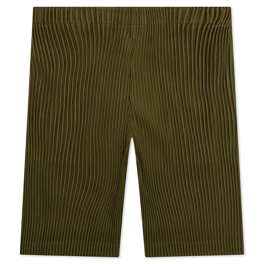 Color Pleats Shorts - Olive Khaki Male Product Image