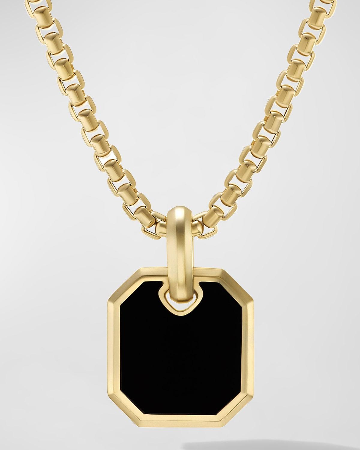 Mens Octagonal Amulet in 18K Yellow Gold Product Image
