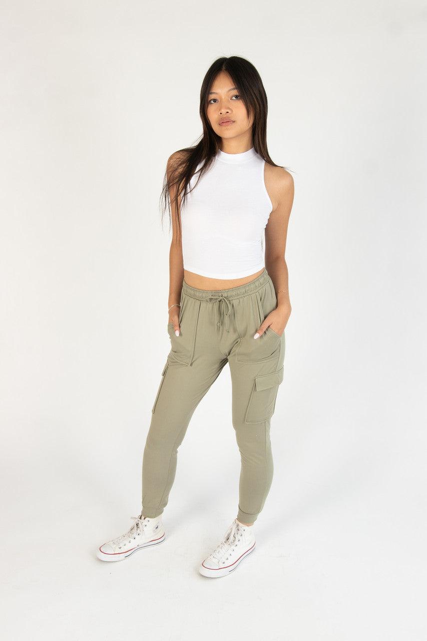 White Mock Neck Crop Top Product Image