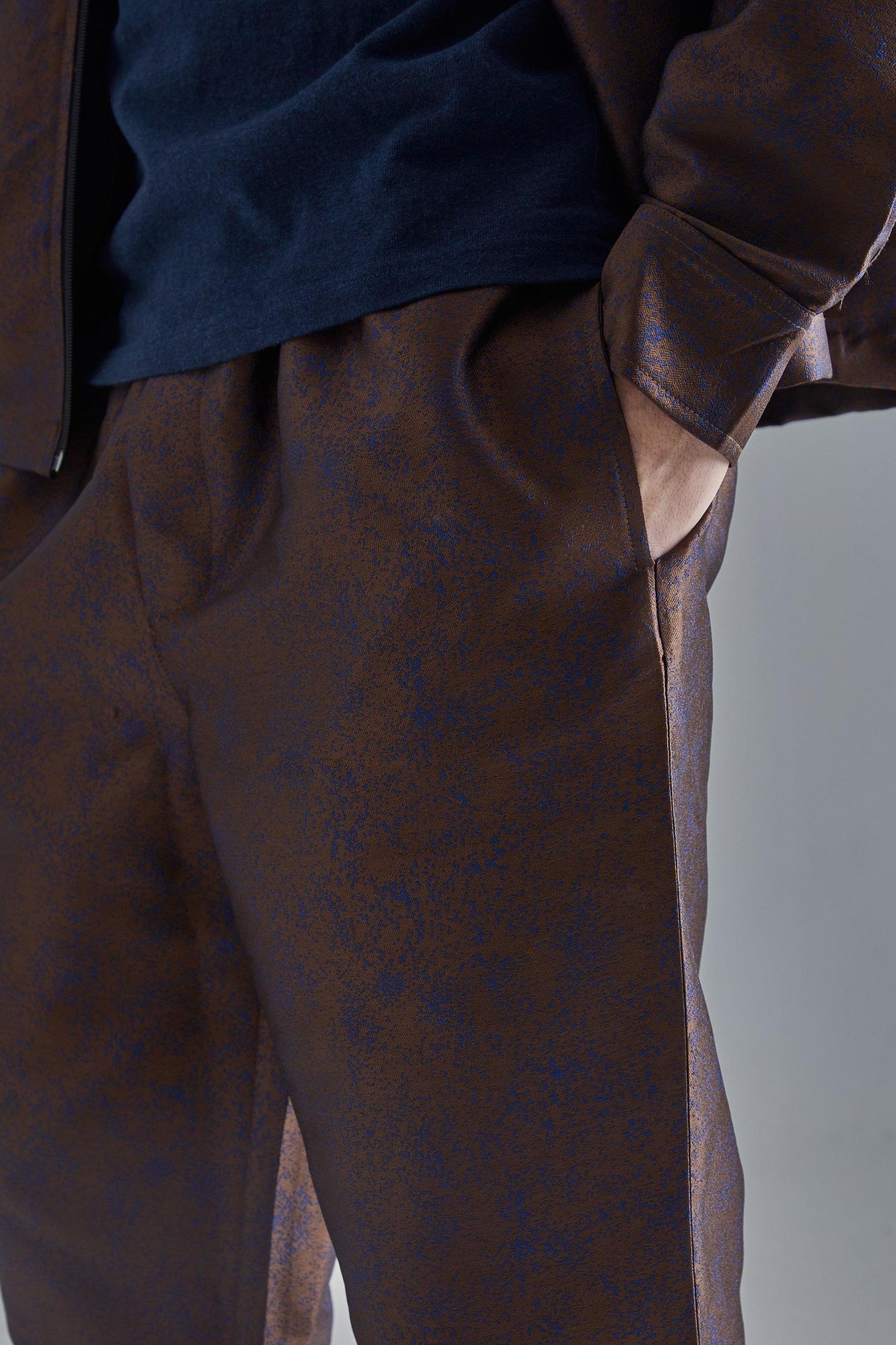 Marl Fabric Interest Straight Pants | boohooMAN USA Product Image