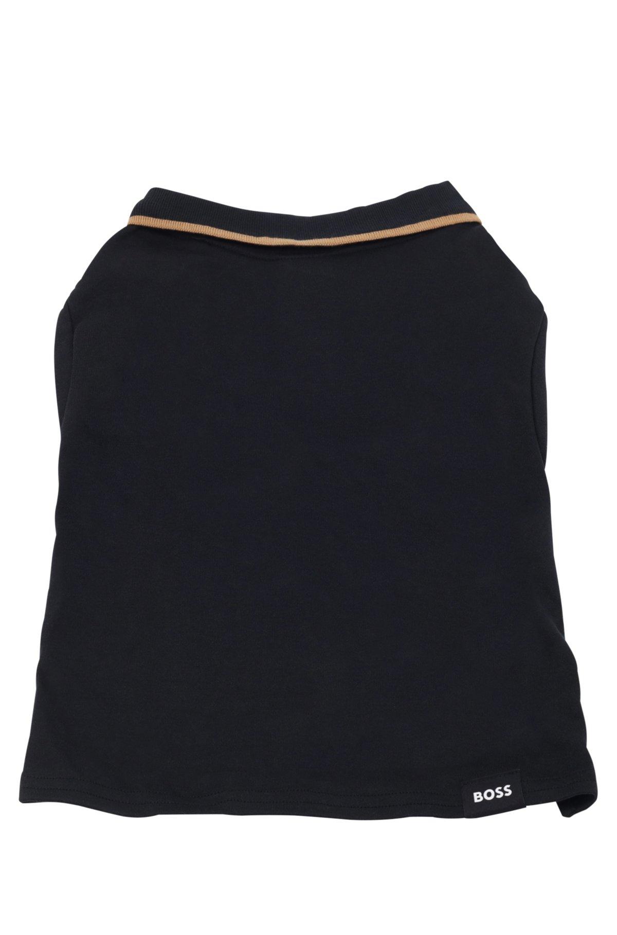 BOSS - Logo-detail dog polo shirt with contrast tipping - Black Product Image