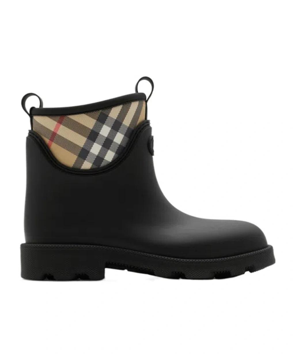 BURBERRY Women Marsh Stamp Rubber Ankle Boots In Gray Product Image