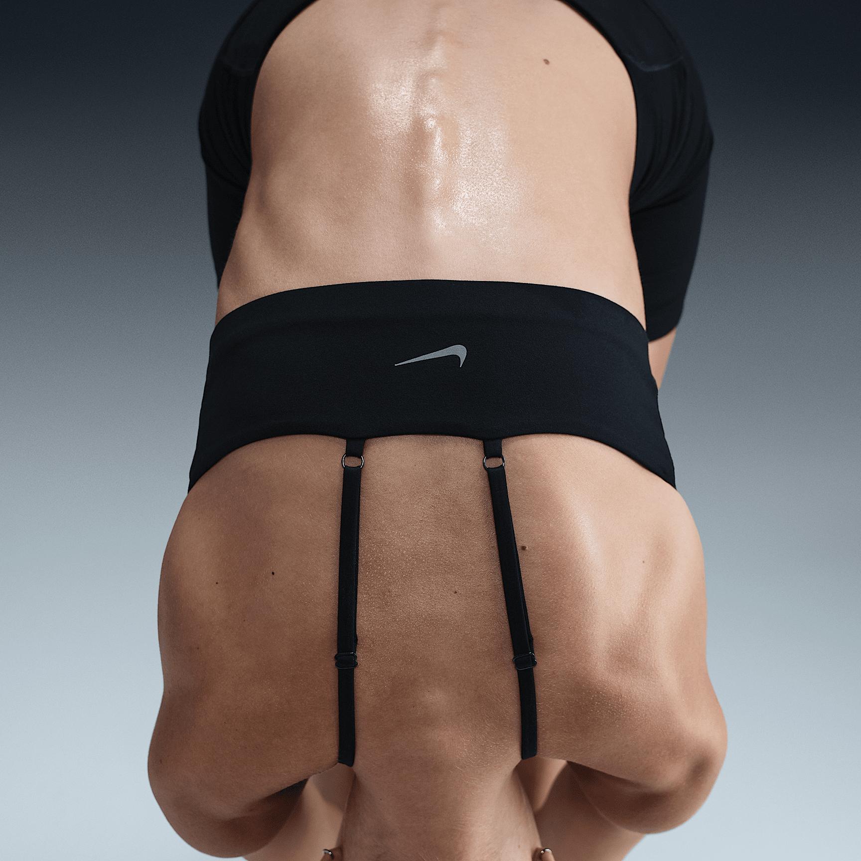 Nike Womens One Keyhole Light-Support Padded High-Neck Sports Bra | HJ3726-010 Product Image