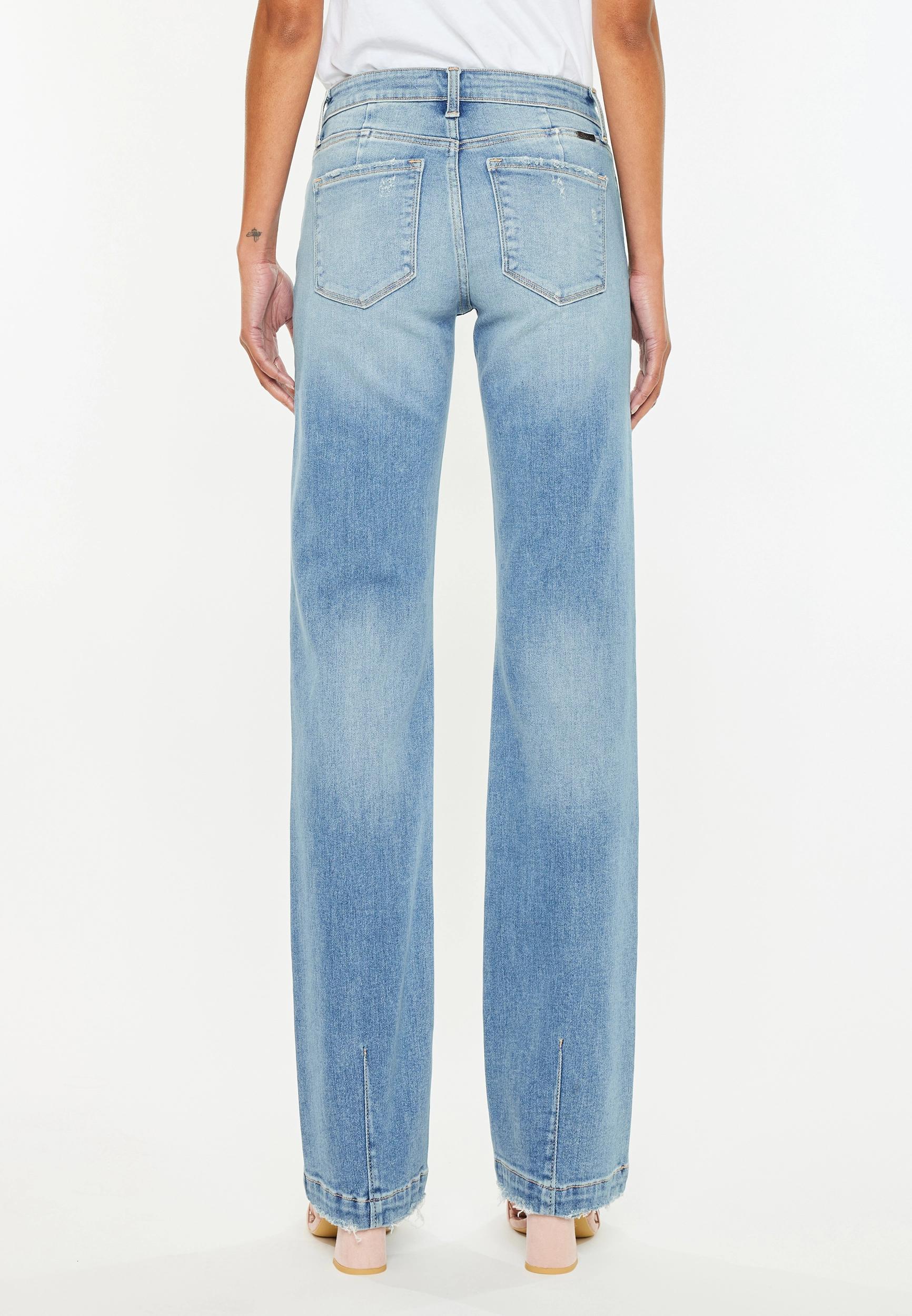 KanCan™ Mid Rise Fray Hem Straight Jean Product Image