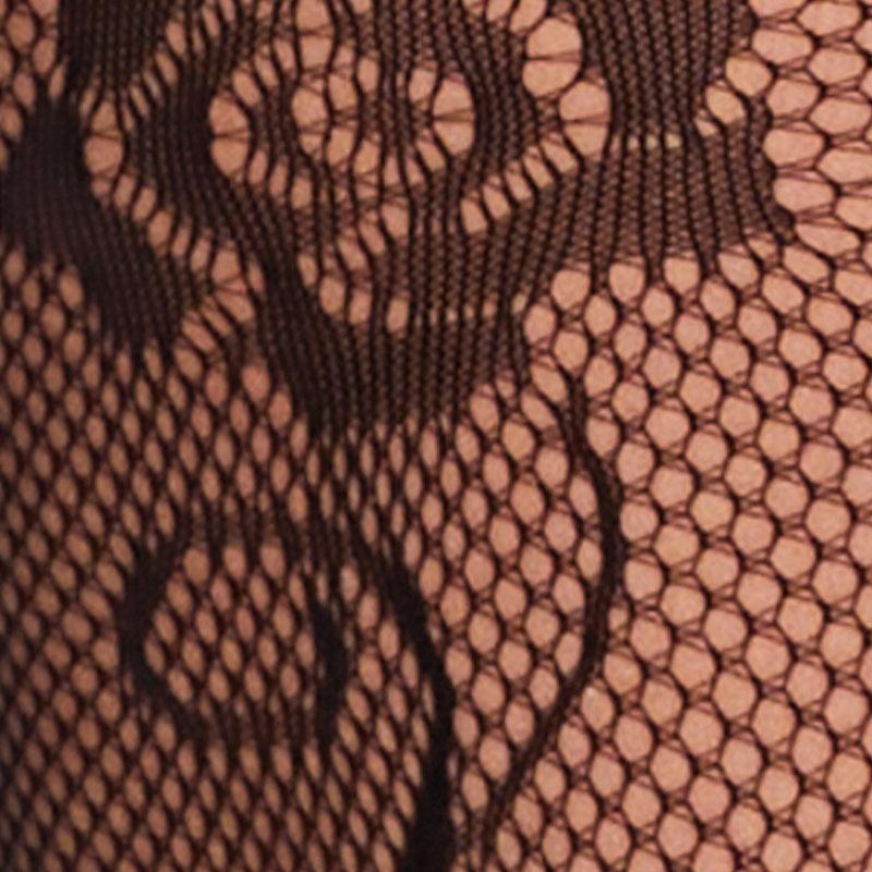 High Waisted Patterned Fishnet Tights Female Product Image